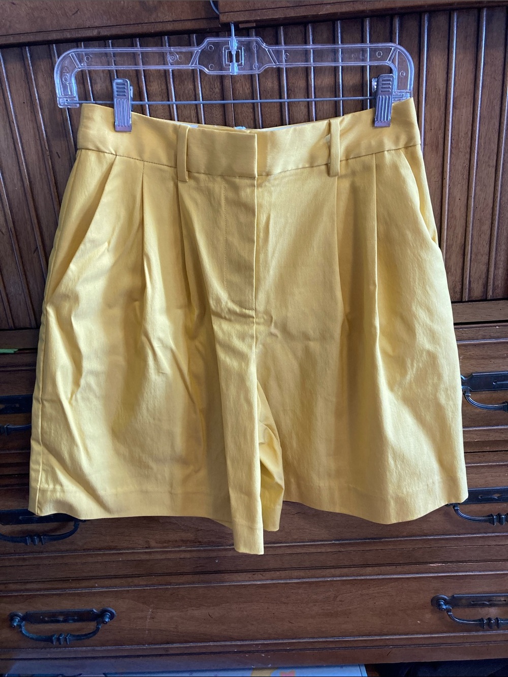 Derek Lam High Waisted Mustard Shorts NWT